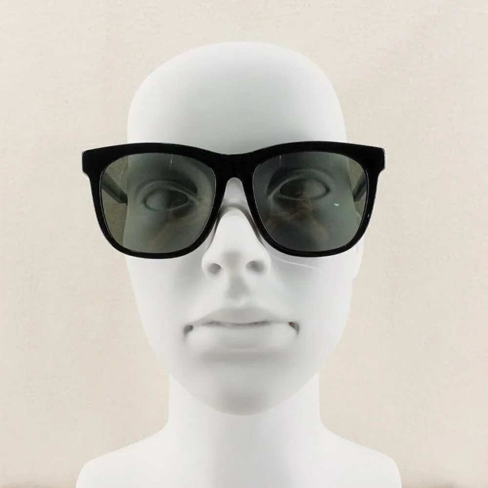 Gucci GG0057 Square Sunglasses Black Green OS